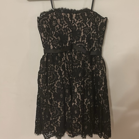 EUC! Black Lace Mini Dress - Picture 4 of 5